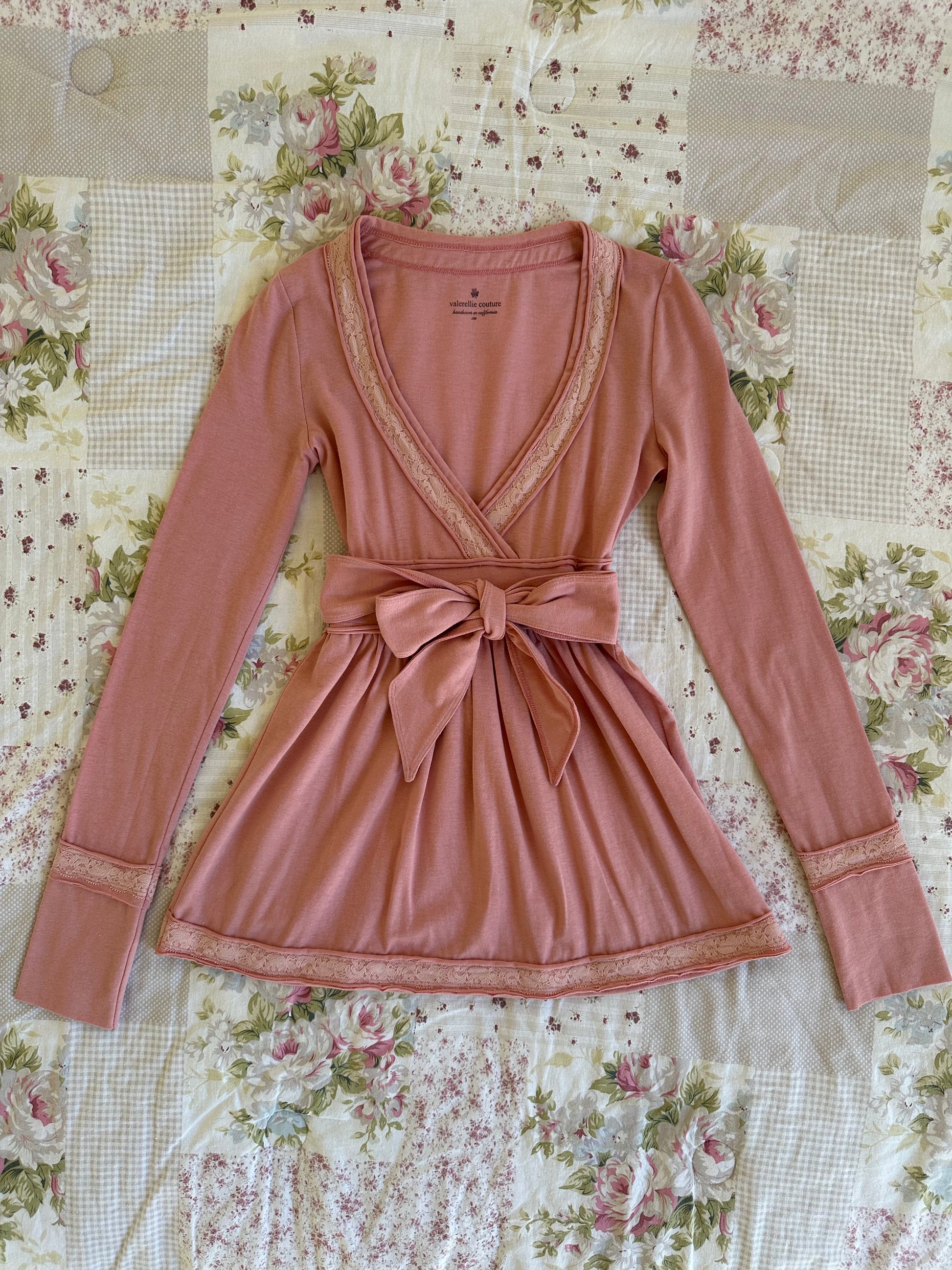 dusty coral lace aya babydoll