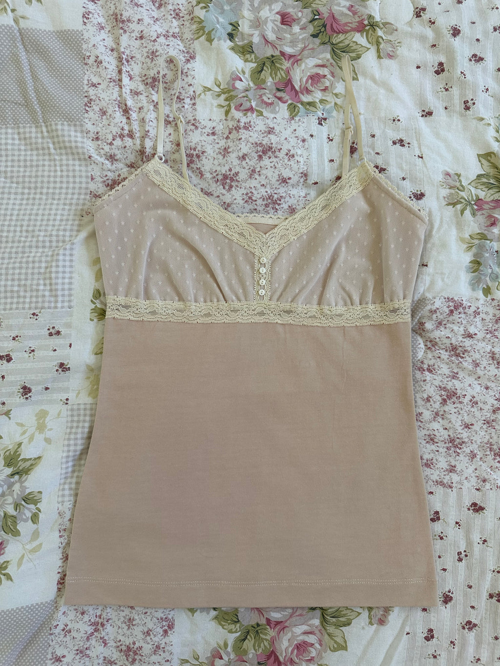 Pale Pink button top