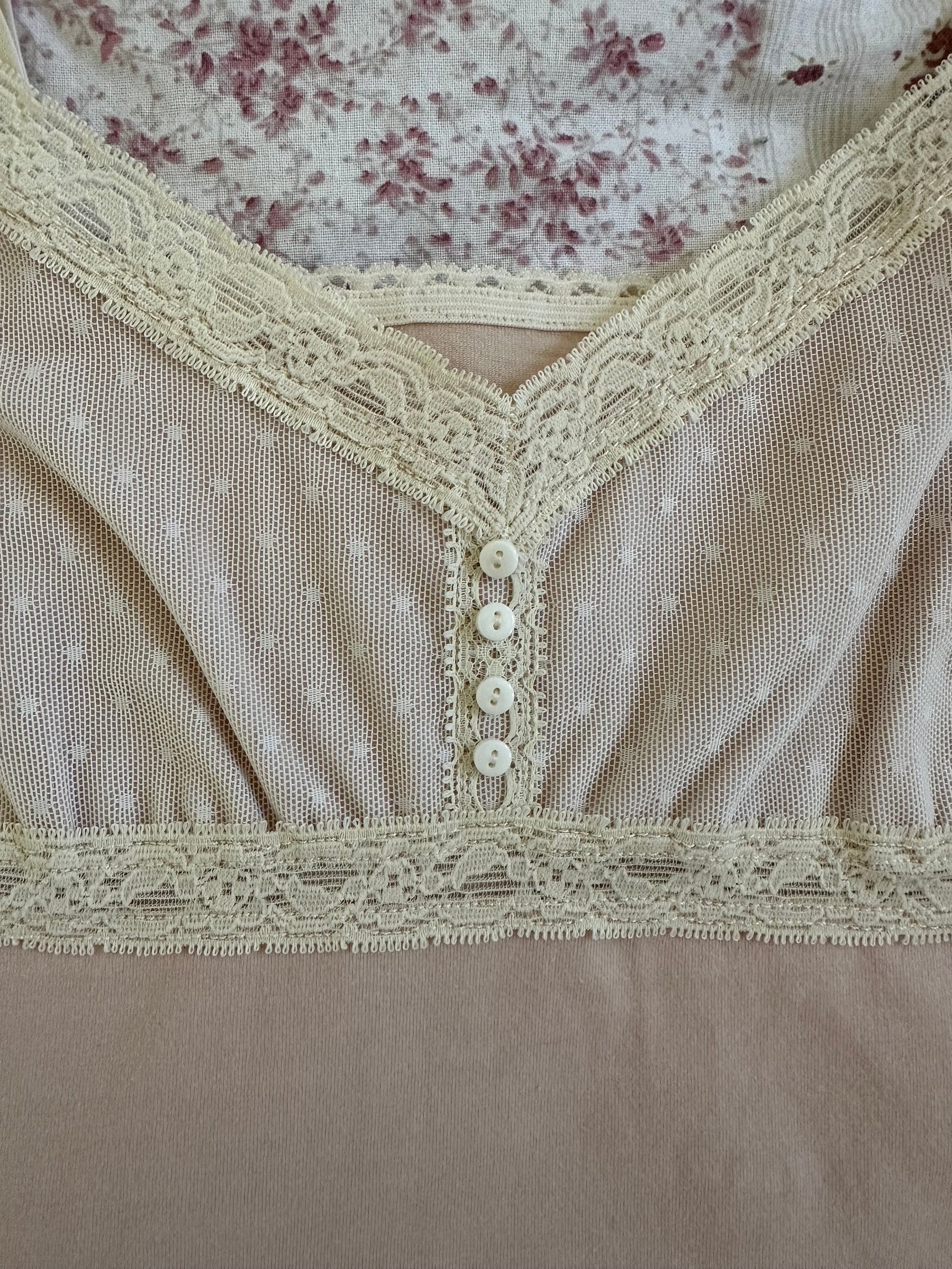 Pale Pink button top