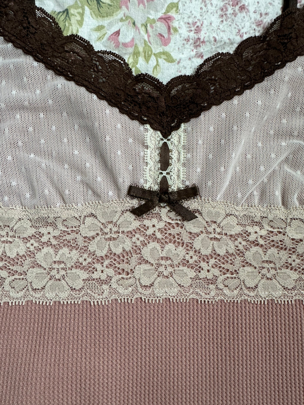 waffle pink and brown cami for Paige