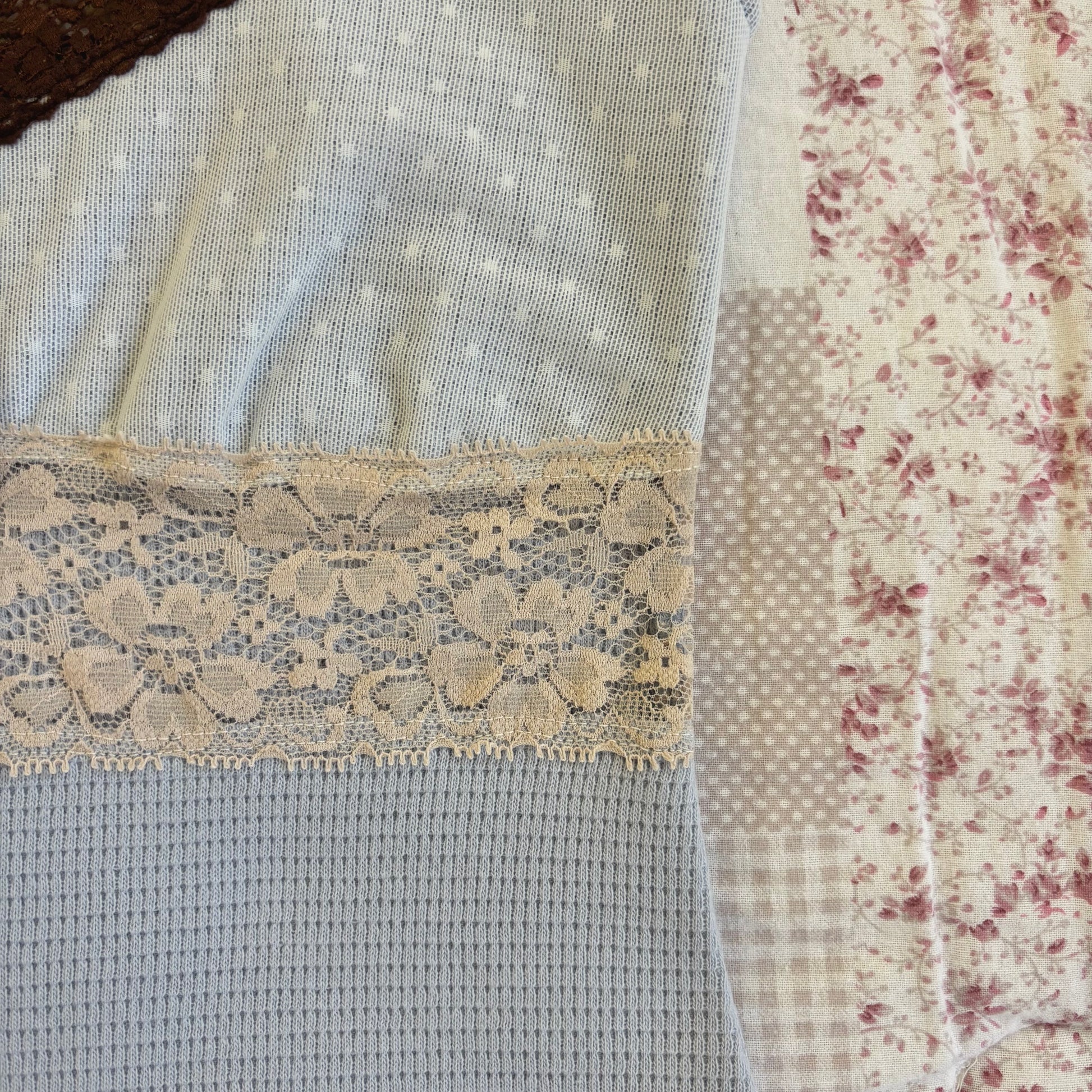 baby blue and brown cami