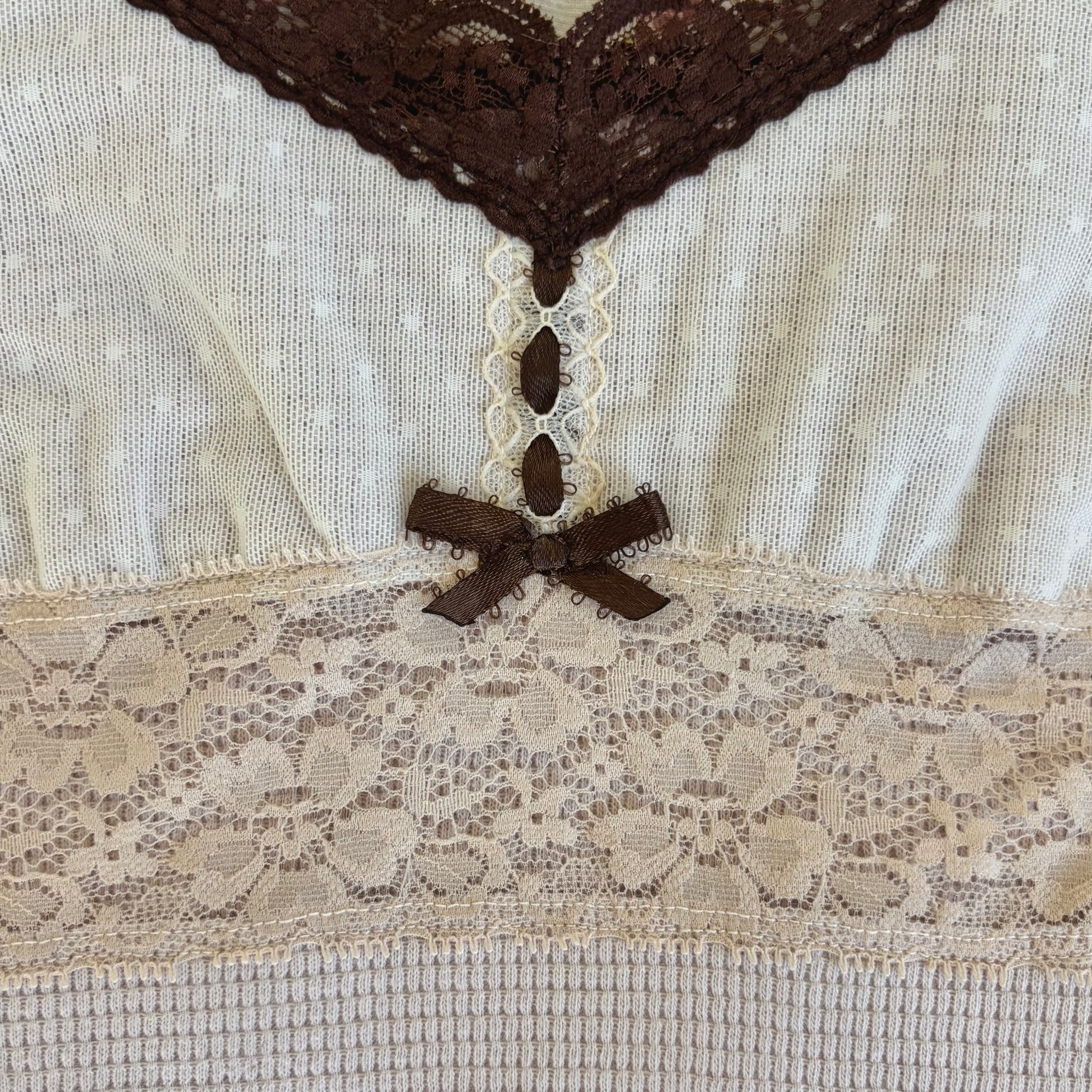pale lavender and brown cami