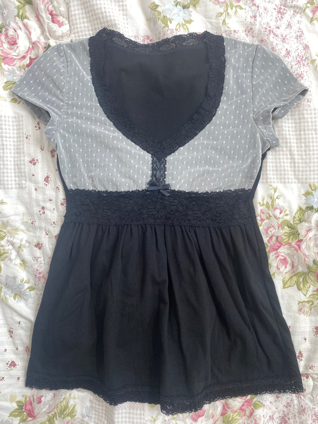 Black capsleeve babydoll