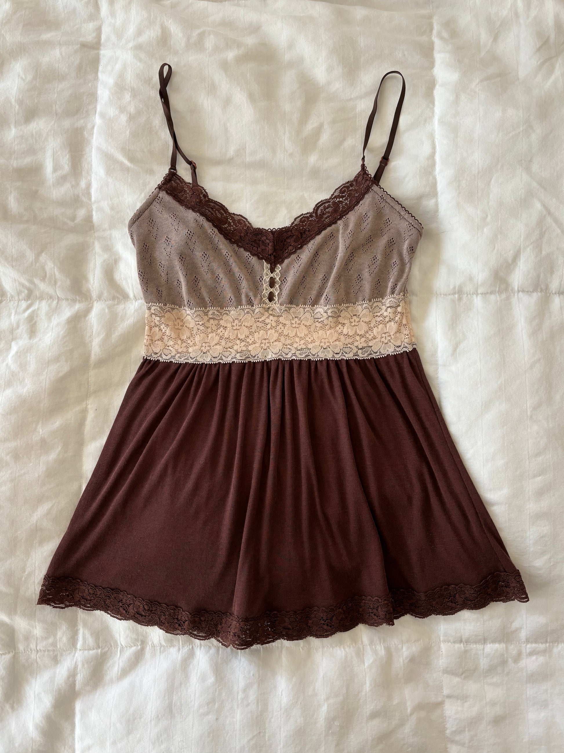 brown babydoll cami