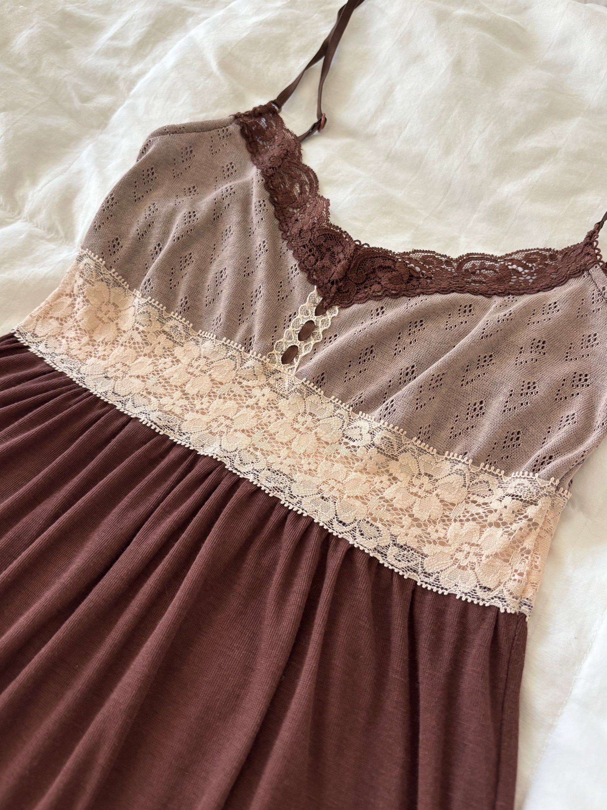 brown babydoll cami