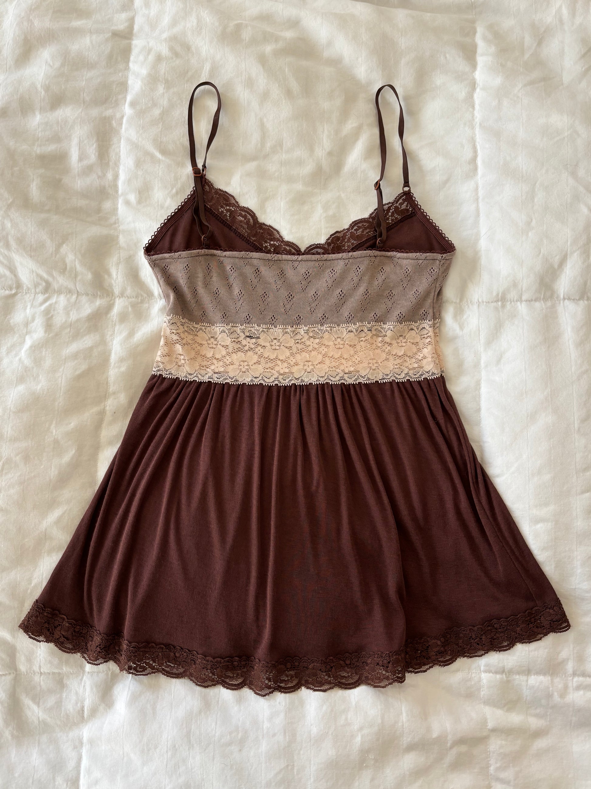 brown babydoll cami