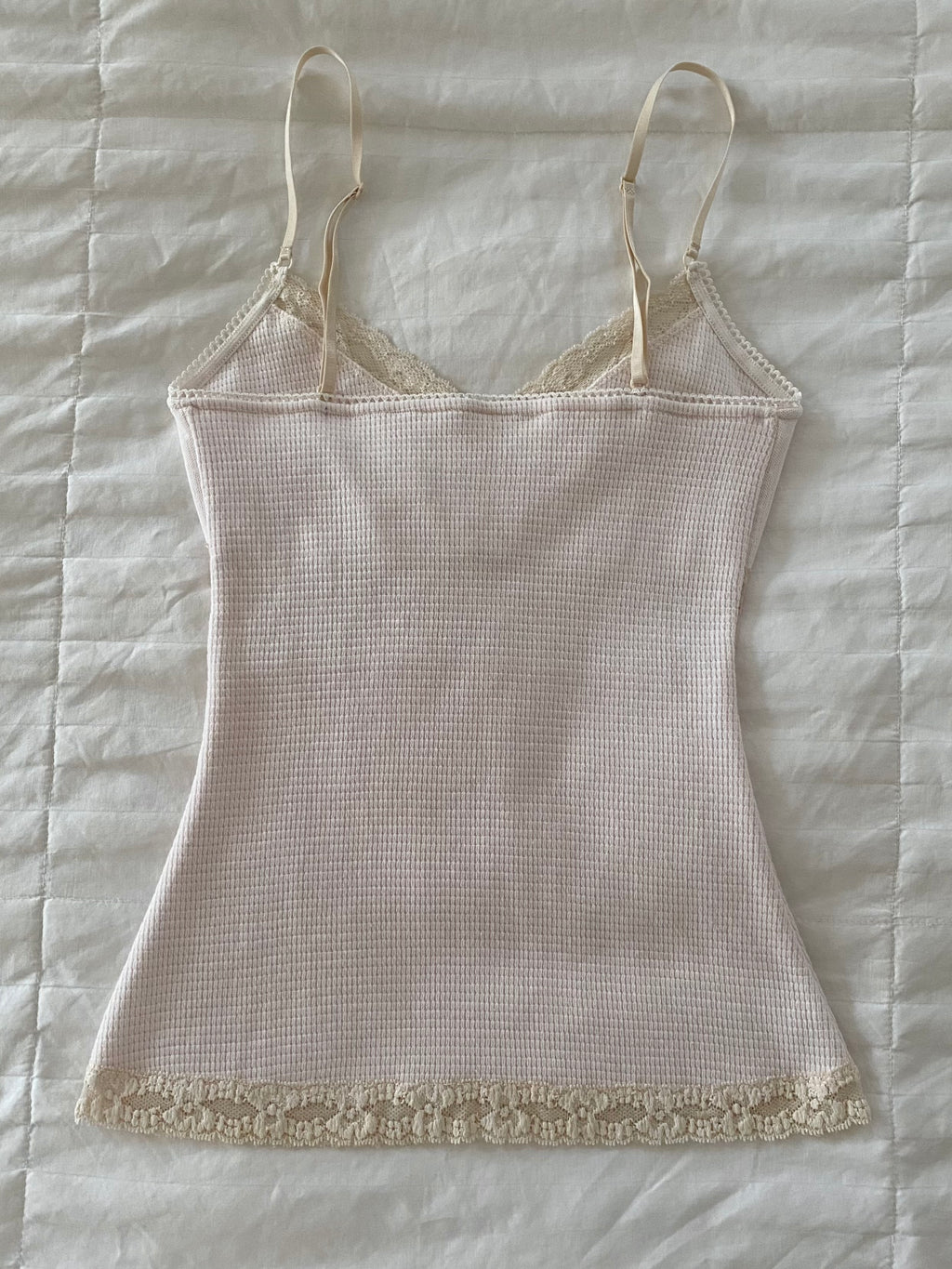 pale pink and cream cami