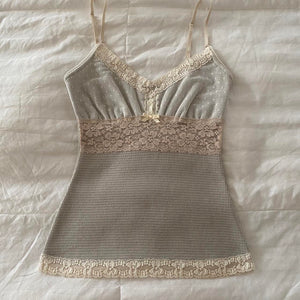grey and cream cami