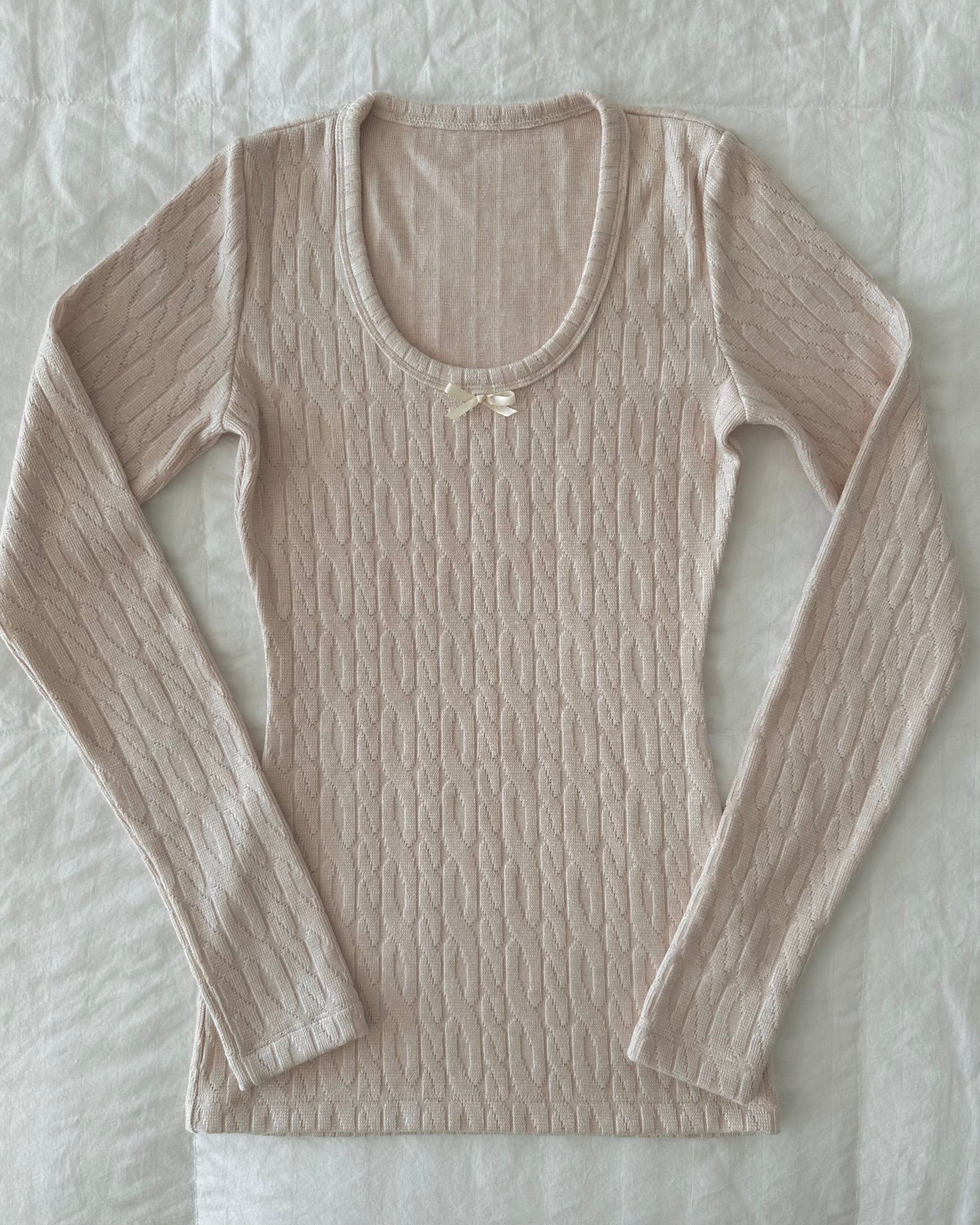blush pink knit sweater
