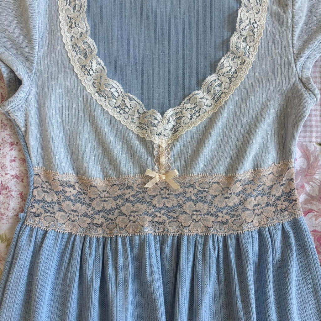 cornflower blue capsleeve babydoll