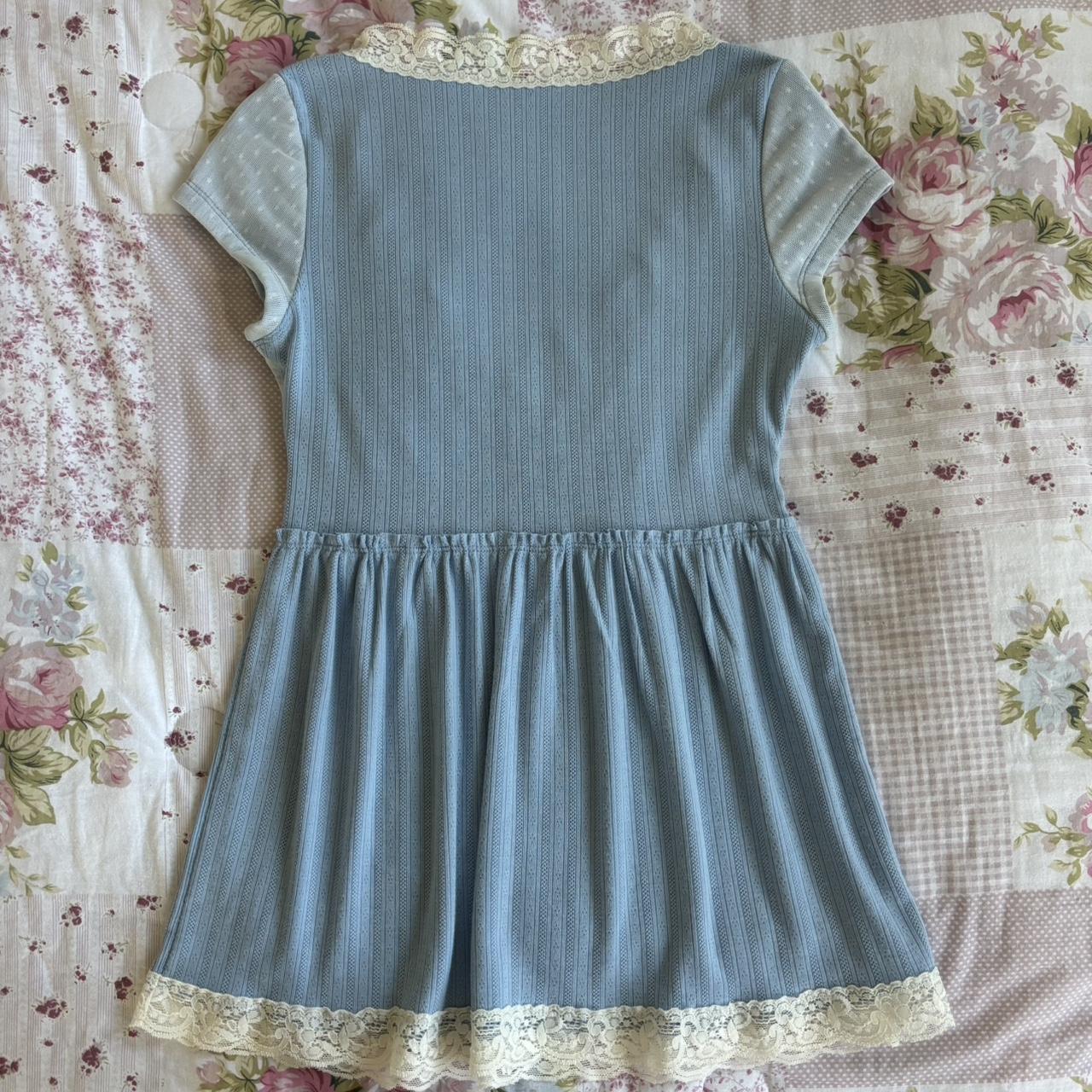 cornflower blue capsleeve babydoll