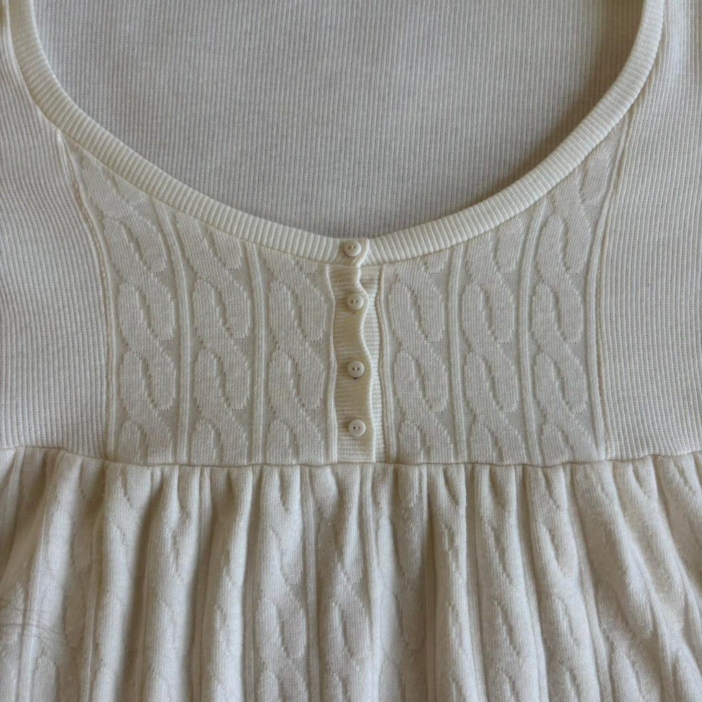 cream long sleeve babydoll