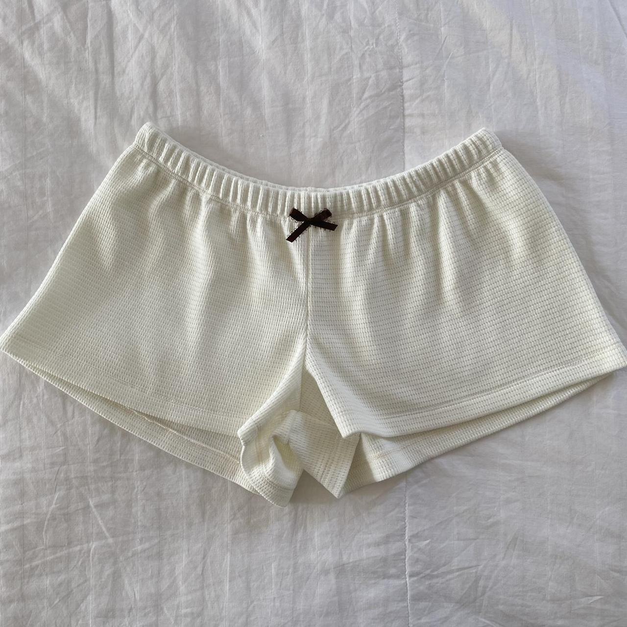cream shorts