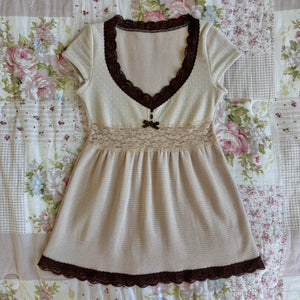 pale lavender capsleeve babydoll