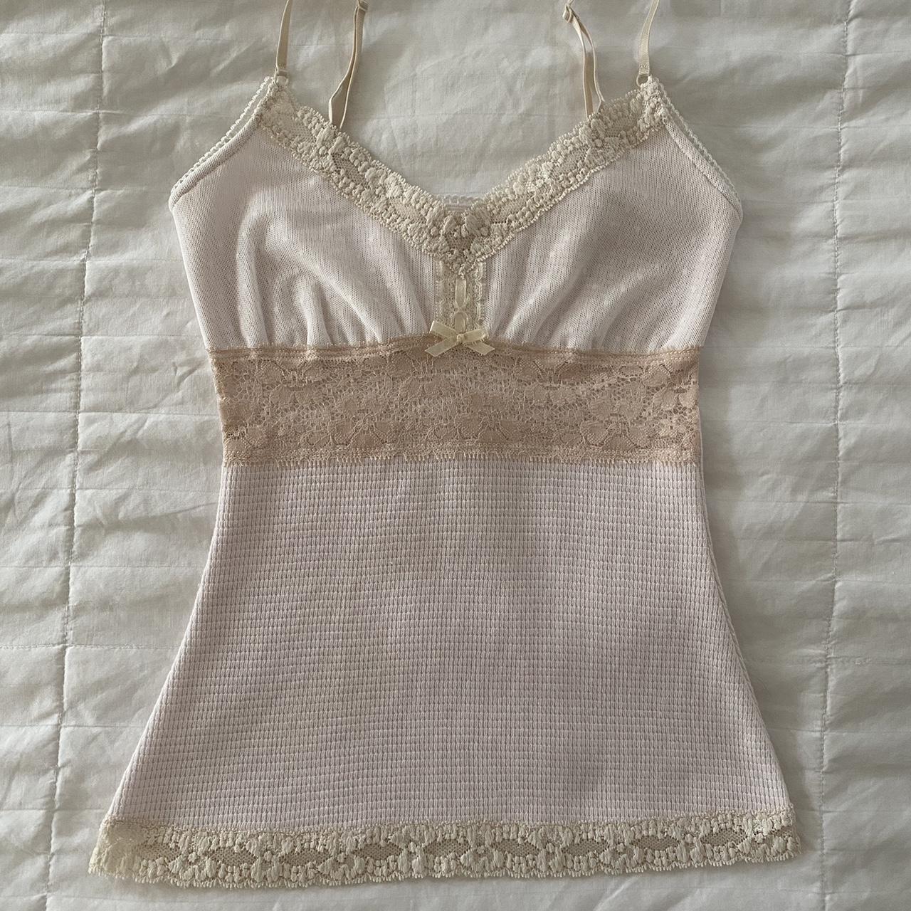 pale pink and cream cami