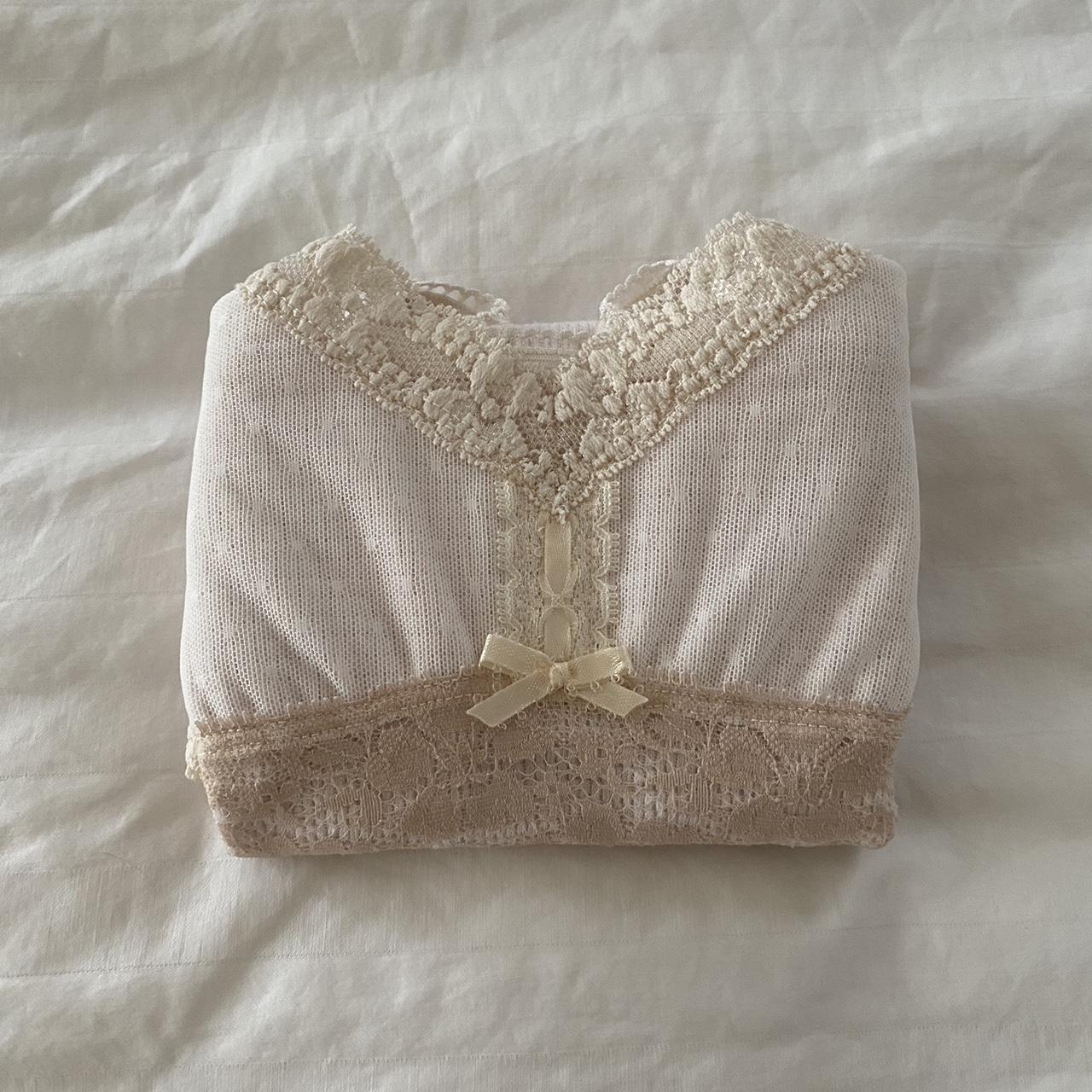 pale pink and cream cami