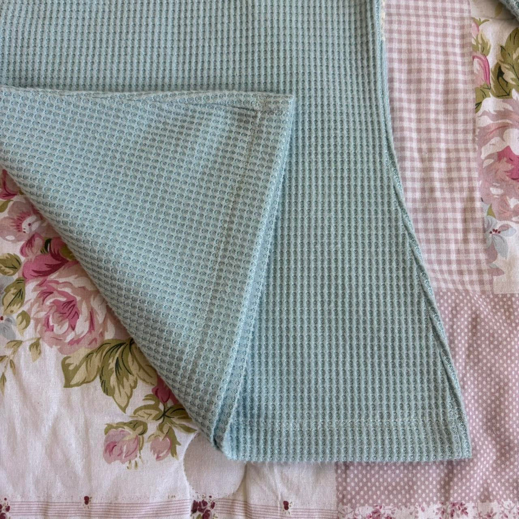 teal blue long sleeve matching set